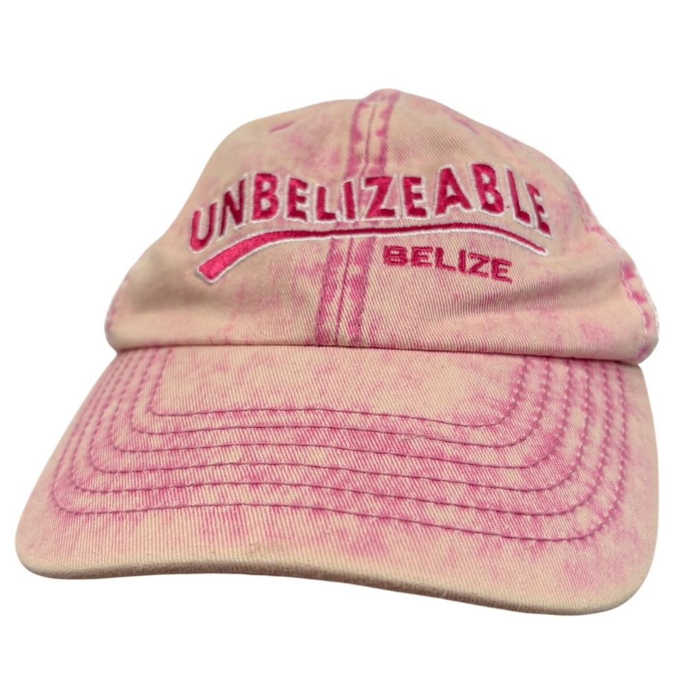 Royal Resortwear Belize Trucker Hat Pink Acid Wash Mesh Back Adjustable Cap